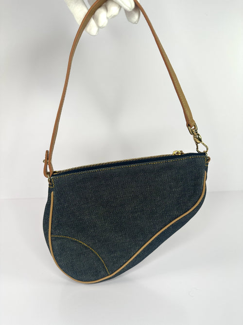 Denim Dior Saddle Bag